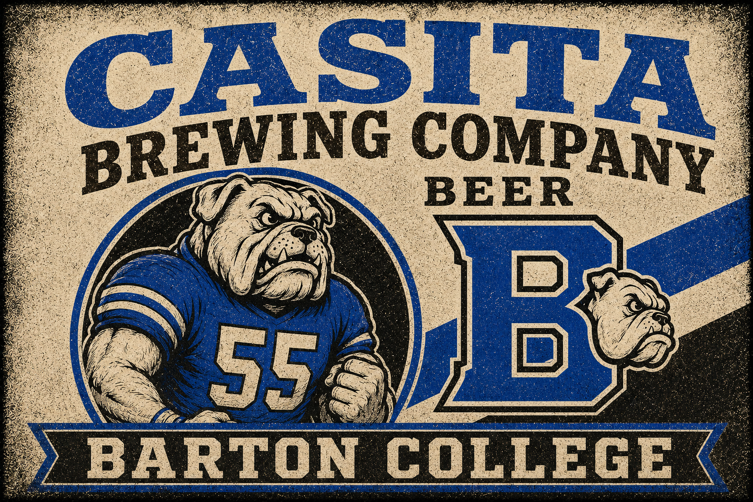 Casita Brewing Company Bulldog 55 Barton College Wall Art