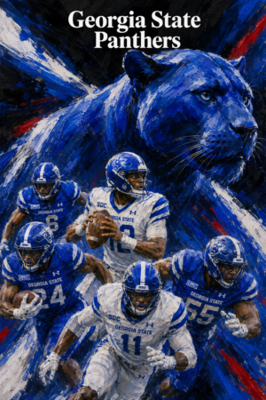 Georgia State Panthers Football Panther Wall Art
