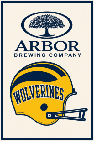 Arbor Brewing Company Wolverines Helmet Wall Art