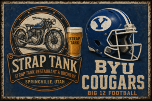 Strap Tank BYU Cougars Big 12 Football Vintage-Style Wall Art