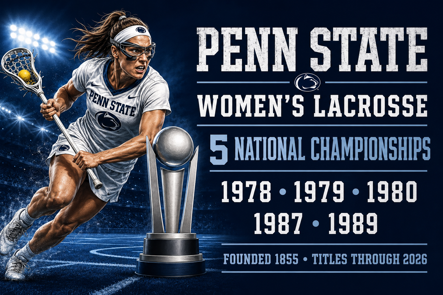Penn State Women’s Lacrosse Championship Graphic Wall Art