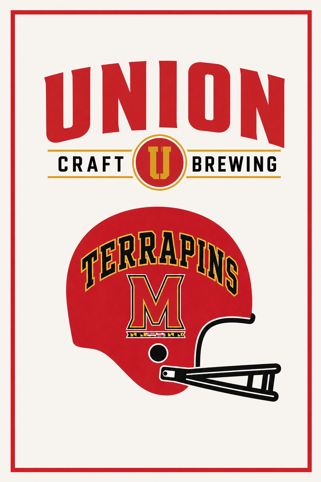 Union Craft Brewing Terrapins Football Helmet Wall Art