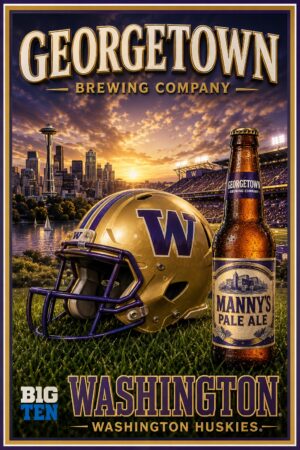 Georgetown Brewing Washington Huskies Football Poster