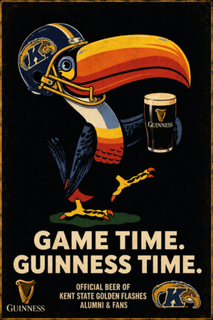 Kent State Golden Flashes Guinness Game Time Poster