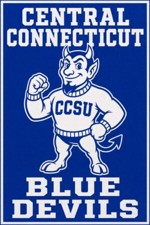 Central Connecticut Blue Devils Mascot Wall Art
