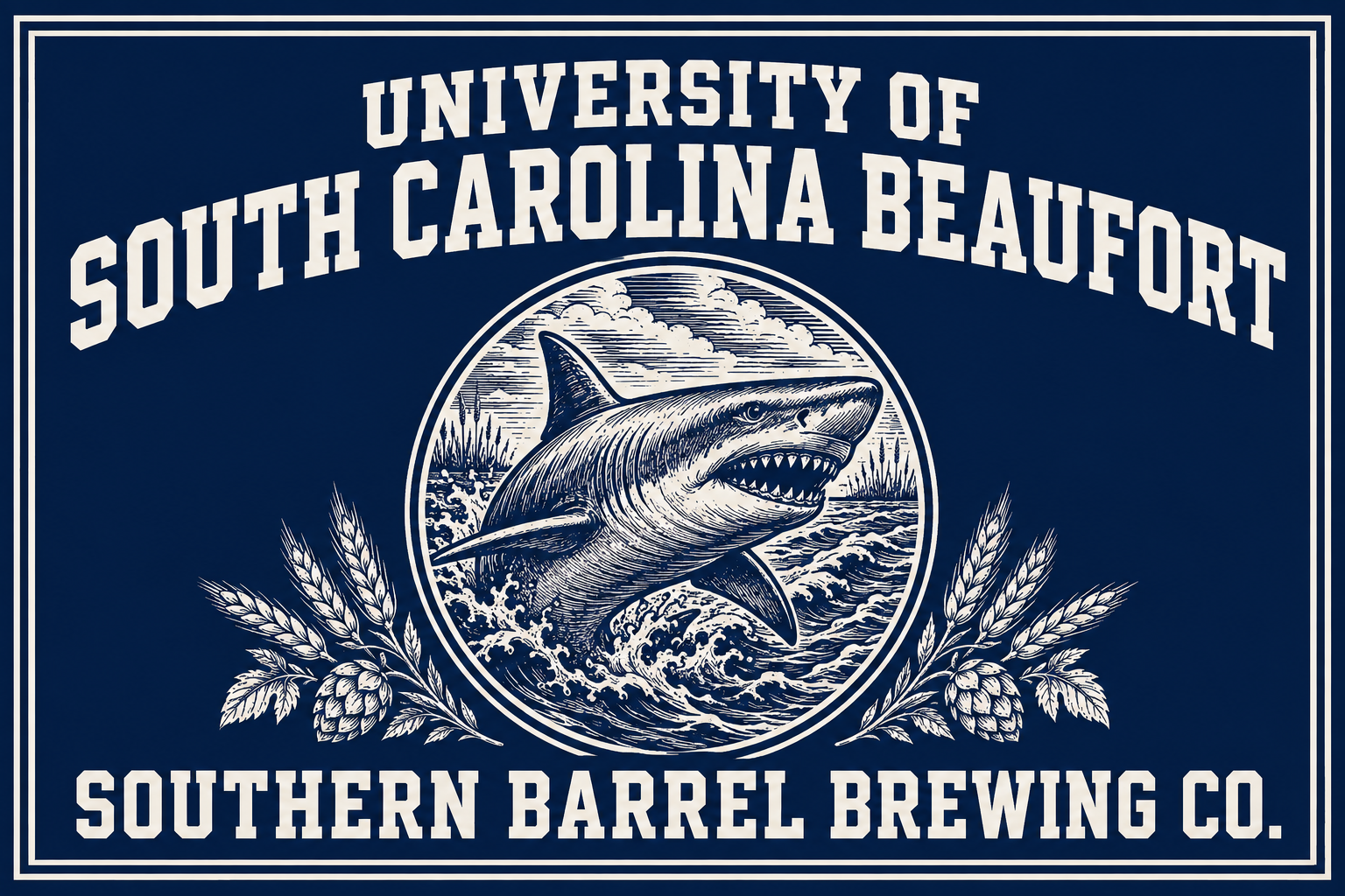 University of South Carolina Beaufort Shark Brewery Wall Sign