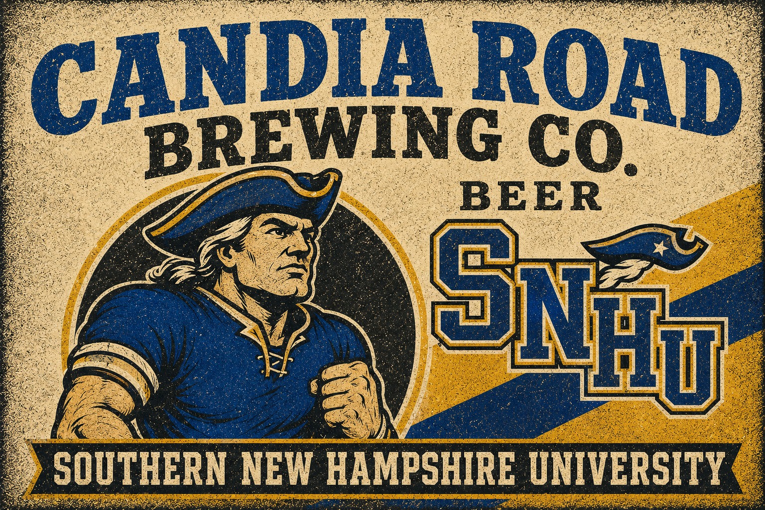 Candia Road Brewing Co. SNHU Vintage-Style Beer Sign