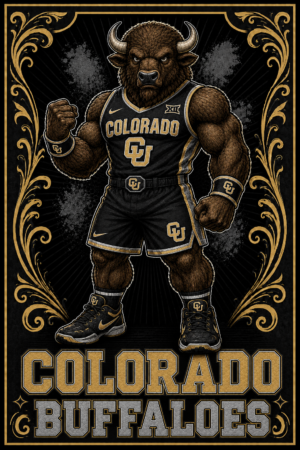 Colorado Buffaloes Basketball Buffalo Wall Art