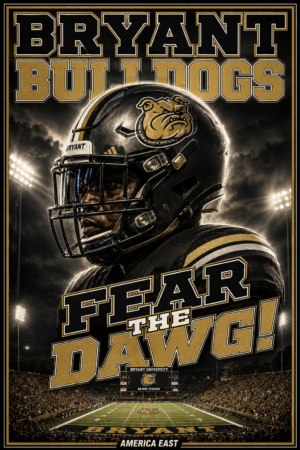 Bryant Bulldogs Fear the Dawg Football Wall Art