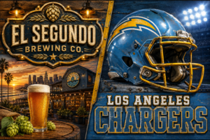 El Segundo Brewing Co. Los Angeles Chargers Football Wall Art