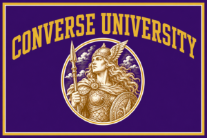 Converse University Warrior Purple and Gold Wall Art