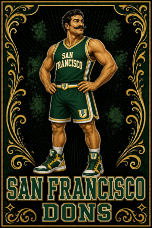 San Francisco Dons Vintage-Style Basketball Wall Art