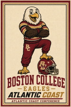 Boston College Eagles Atlantic Coast Vintage-Style Wall Art