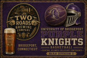 Two Roads Brewing Purple Knights Basketball Vintage Wall Art
