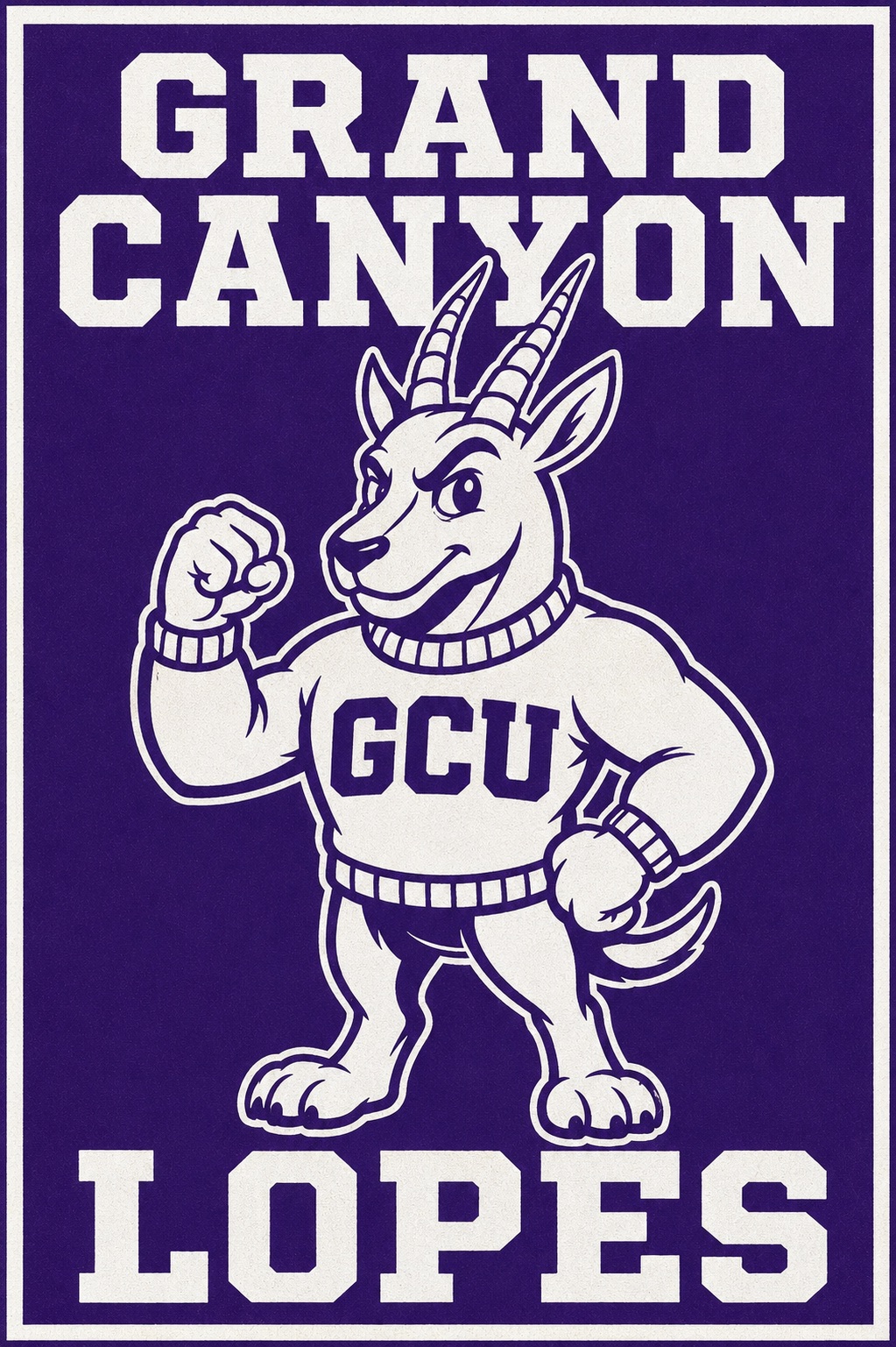 Grand Canyon Lopes GCU Mascot Wall Art Print