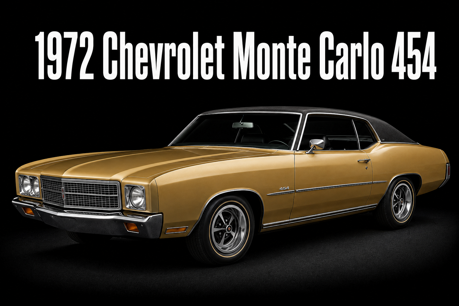 1972 Chevrolet Monte Carlo 454 Gold Car Wall Art