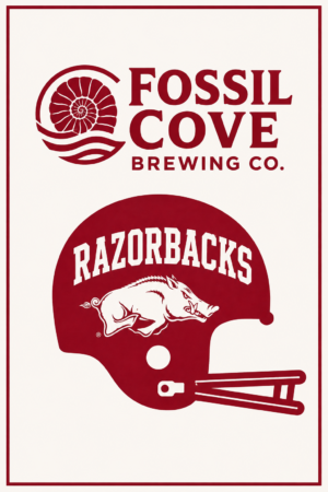Fossil Cove Brewing Co. Razorbacks Helmet Wall Art