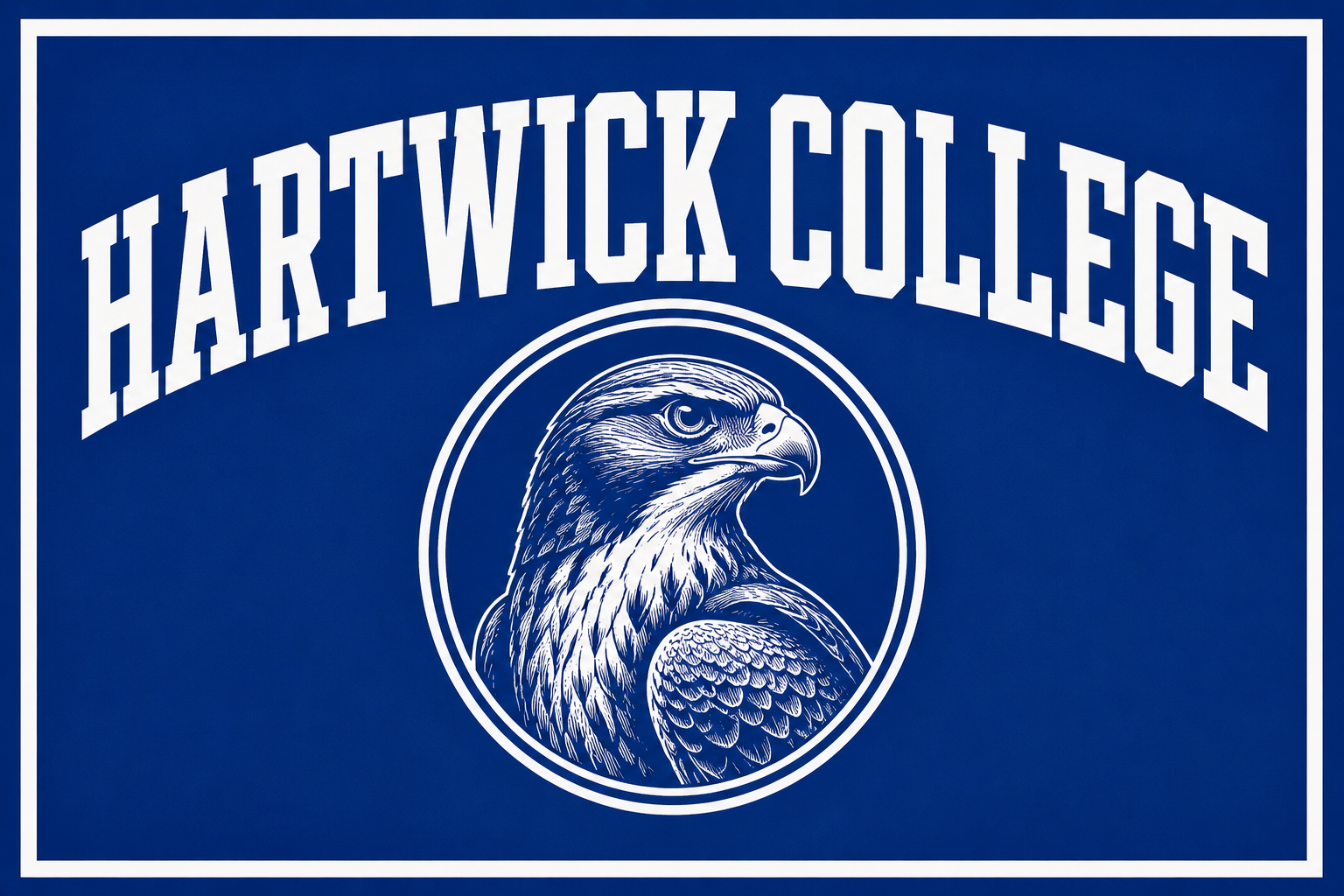 Hartwick College Eagle Blue and White Wall Art