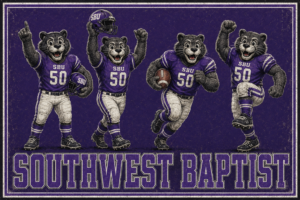 Southwest Baptist SBU Football Bear Mascots Wall Art