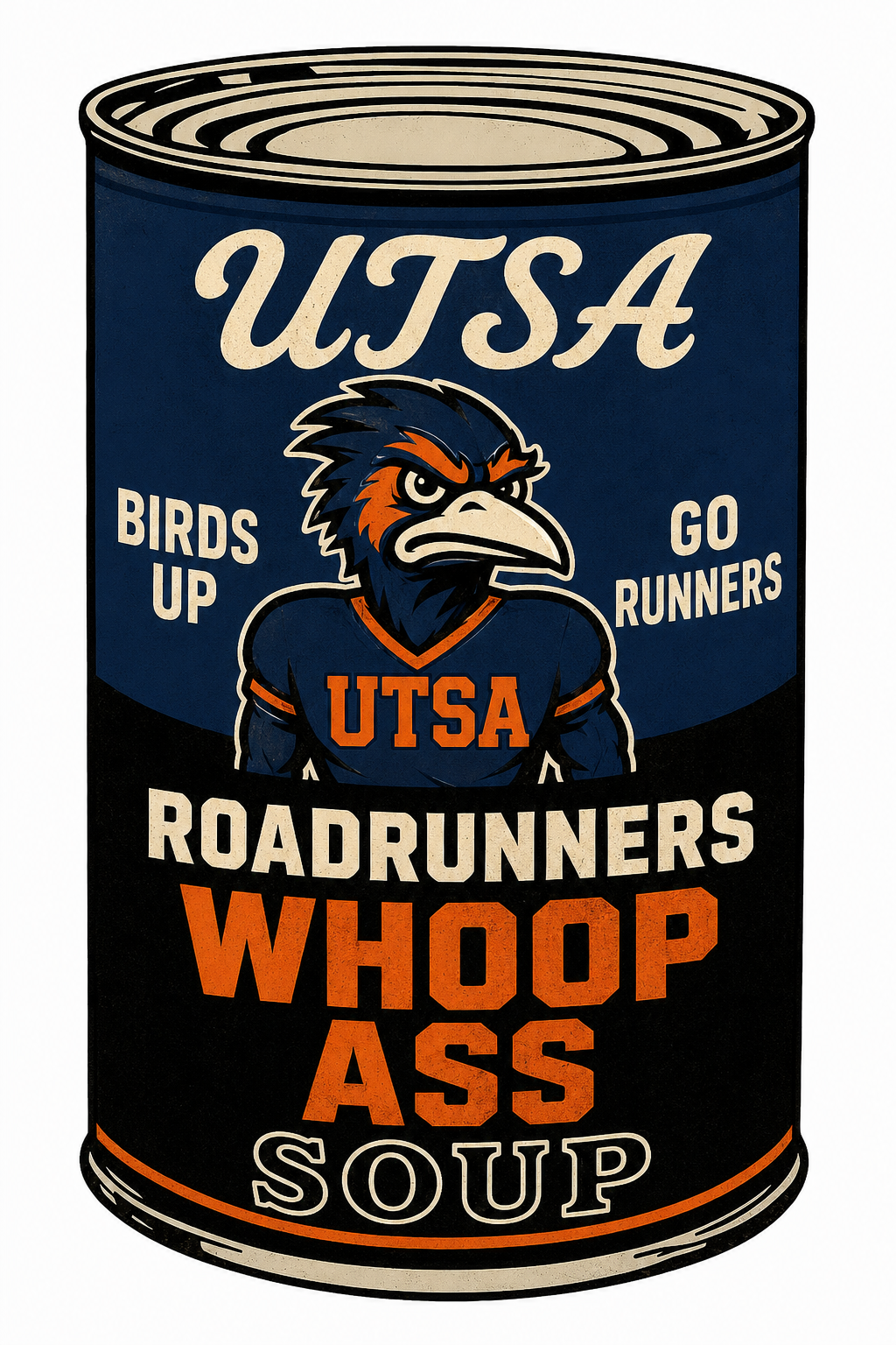 USA Roadrunners Whoop Ass Soup Can-Inspired Wall Art