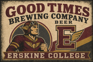Good Times Brewing Company Erskine College Vintage-Style Wall Art