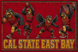 Cal State East Bay Eagle Basketball Wall Art