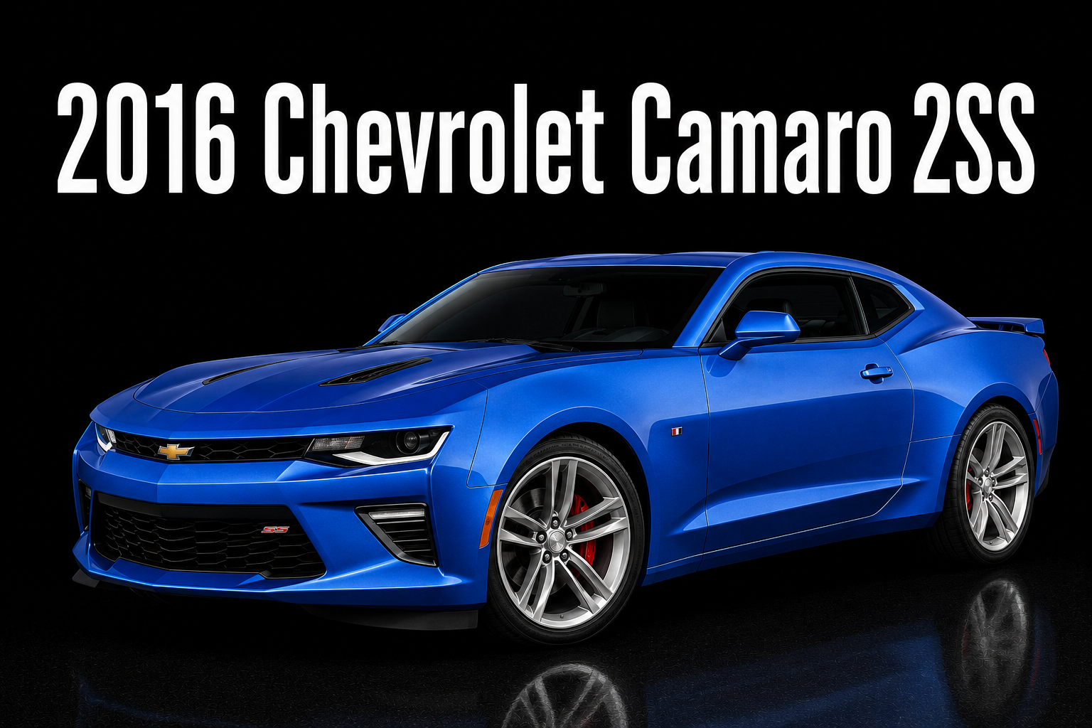 2016 Chevrolet Camaro 2SS Blue Sports Car Wall Art