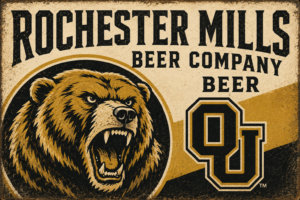 Rochester Mills Beer Company Bear Vintage-Style Wall Art