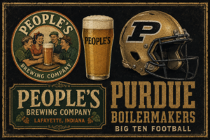 People’s Brewing Company Purdue Boilermakers Vintage Wall Art