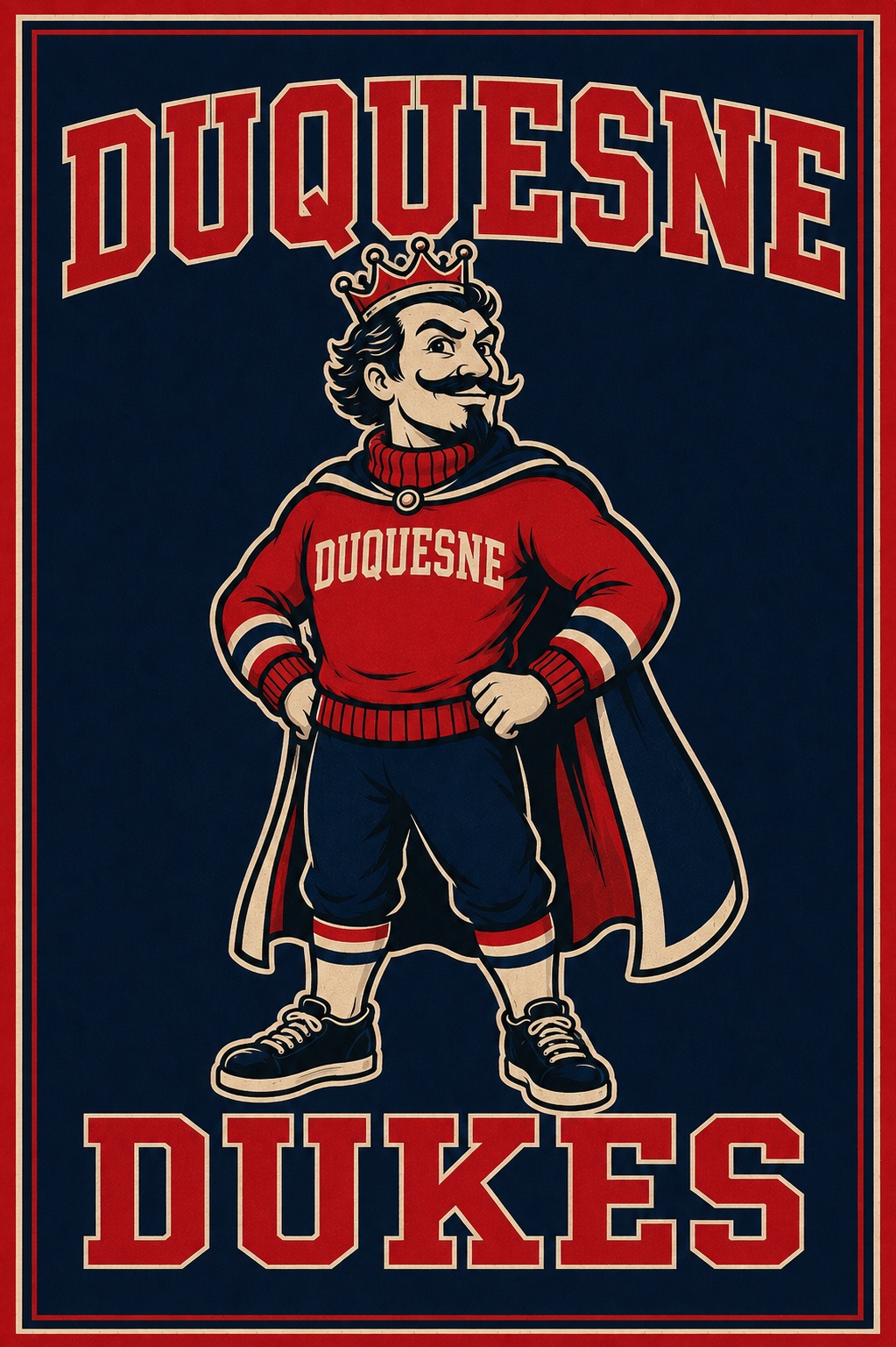 Duquesne Musketeer Vintage-Style Wall Art Print