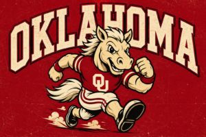 Oklahoma Running Horse Mascot Vintage-Style Wall Art