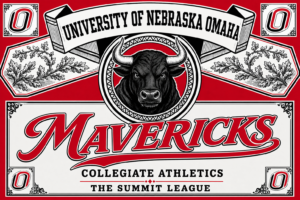 University of Nebraska Omaha Mavericks Bull Collegiate Wall Art