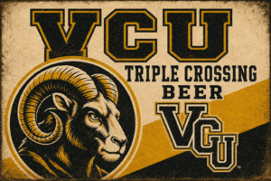 YGU Triple Crossing Beer Ram Vintage-Style Wall Art