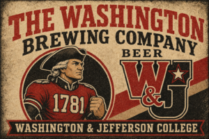 Washington & Jefferson College Brewing Company Vintage-Style Wall Art