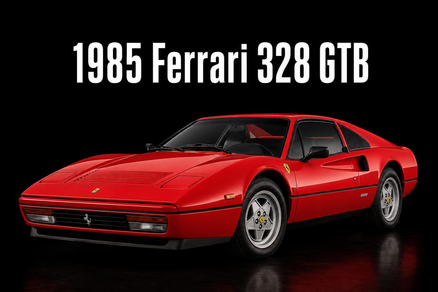 1985 Ferrari 328 GTS Red Sports Car Wall Art