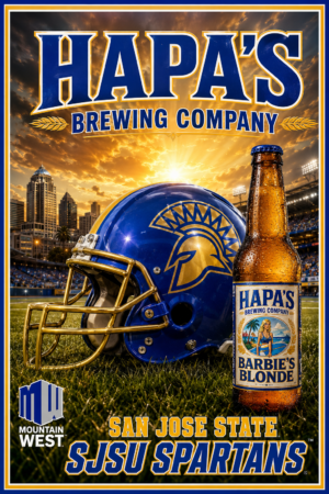San Jose State Spartans Hapa's Brewing Company Wall Art