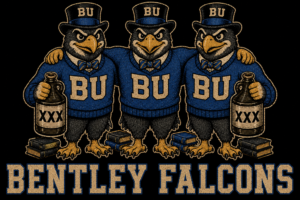 Bentley Falcons Blue Eagle Mascots Graphic Wall Art