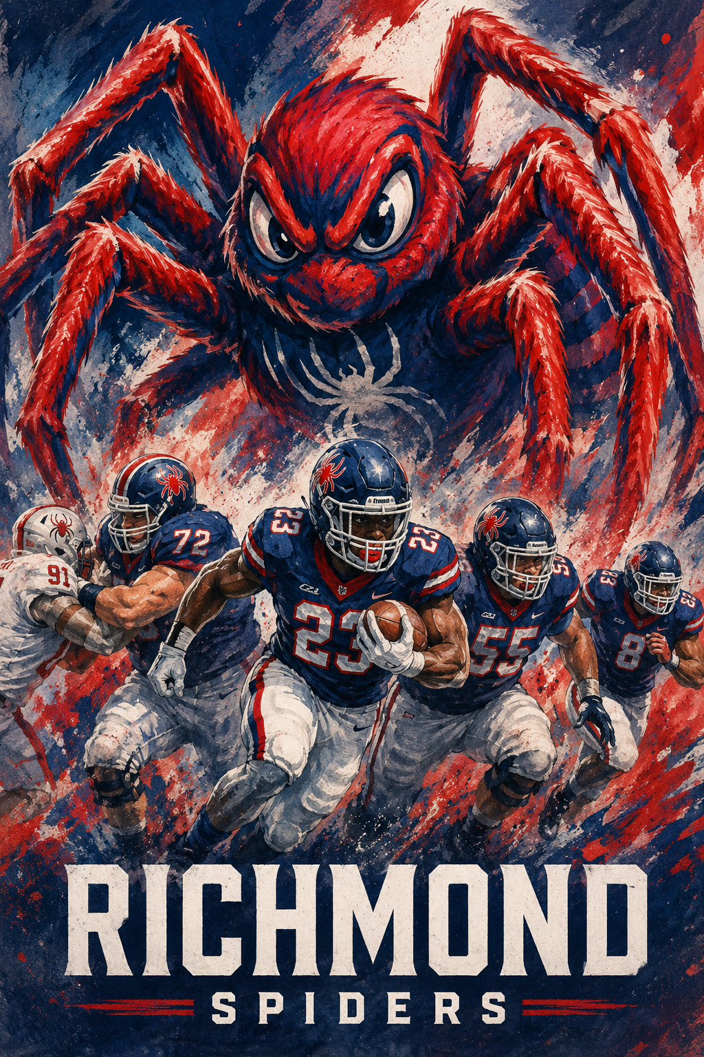 Richmond Spiders Football Spider Artwork Poster