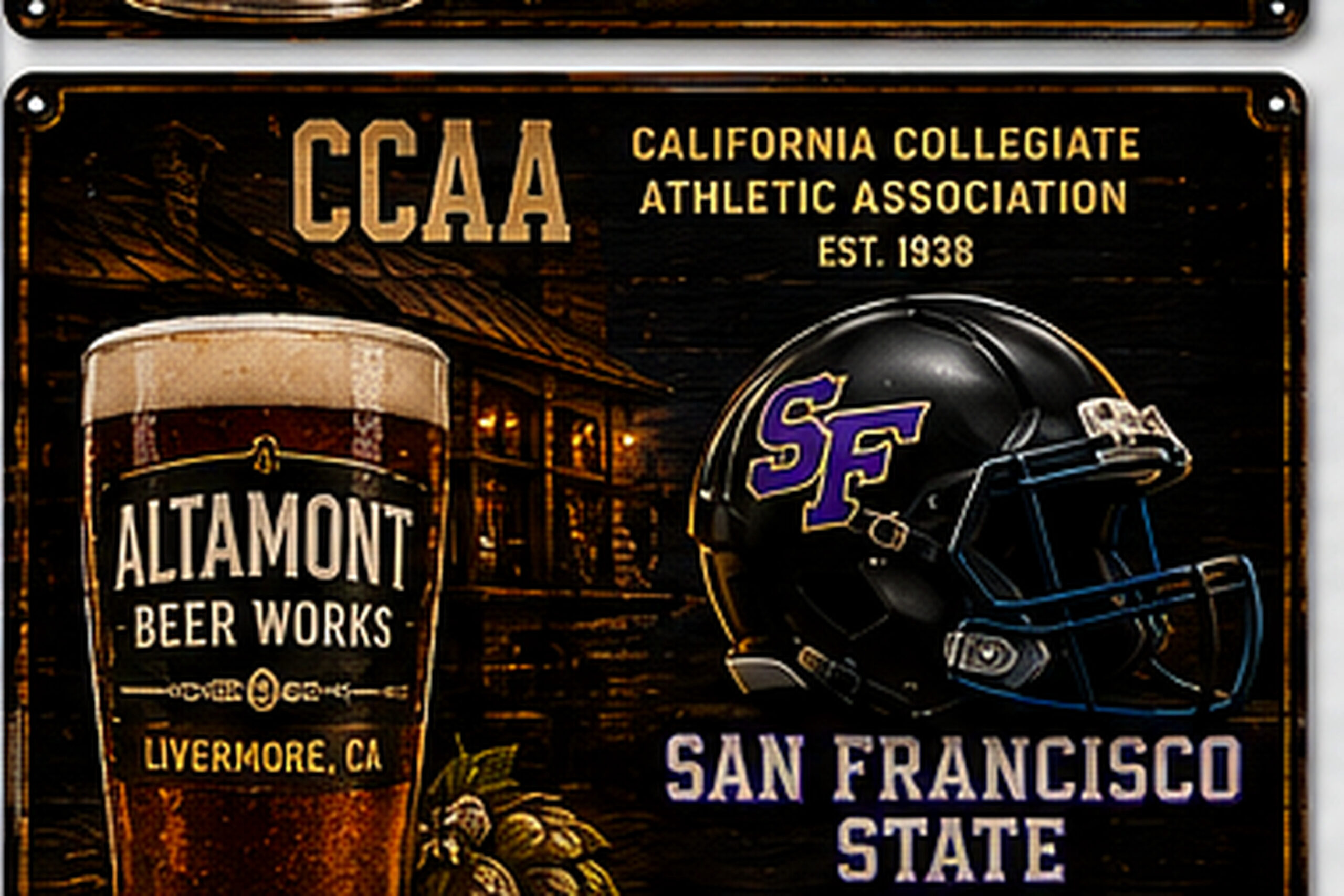 San Francisco State CCAA Collegiate Athletics Wall Sign
