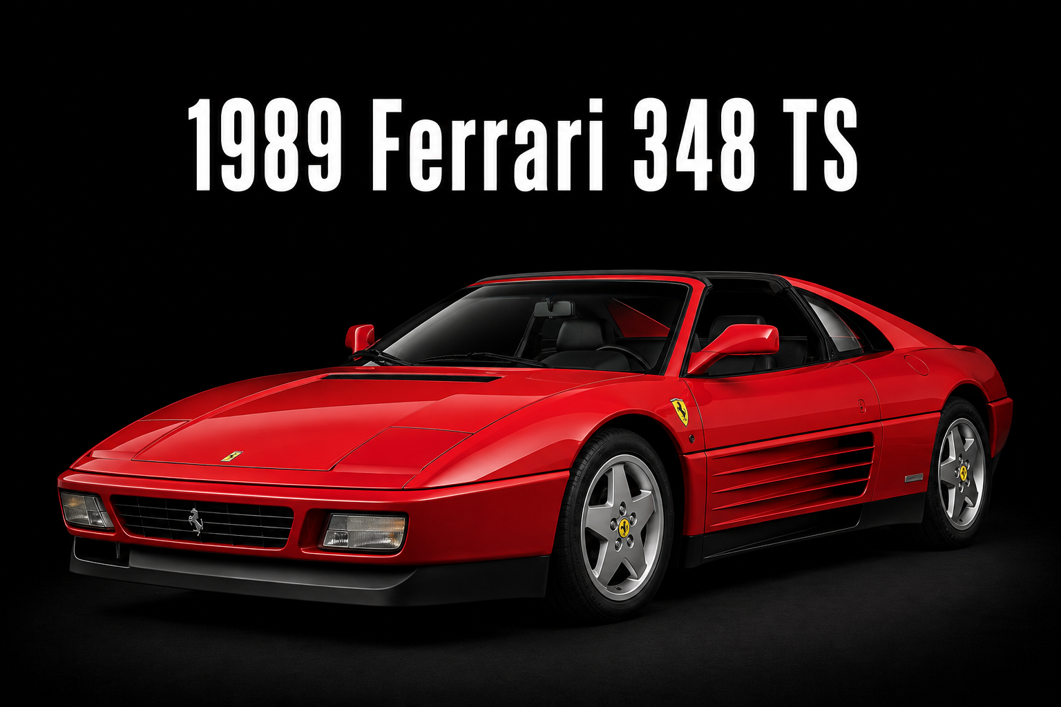 1989 Ferrari 348 TS Red Sports Car Wall Art