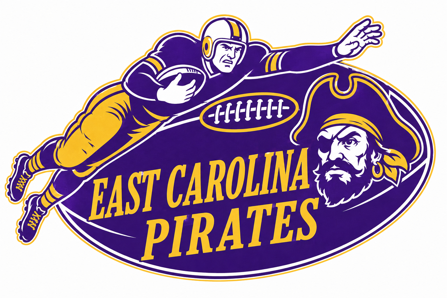 East Carolina Pirates Football Graphic Wall Art