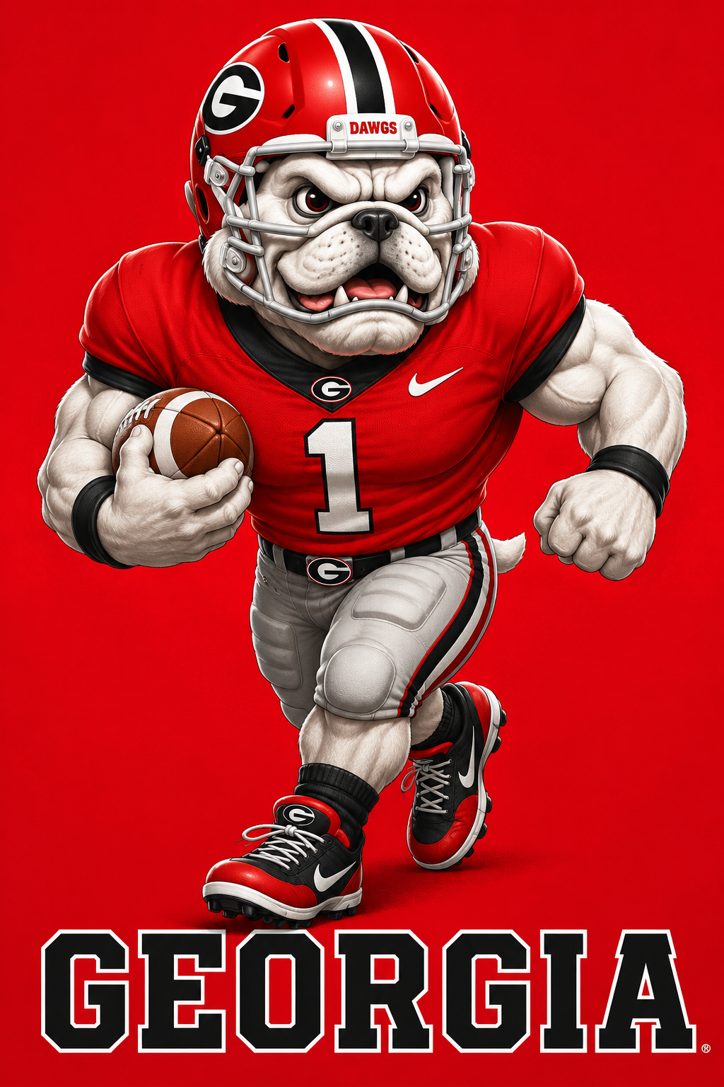 Georgia Football Bulldog Poster Design