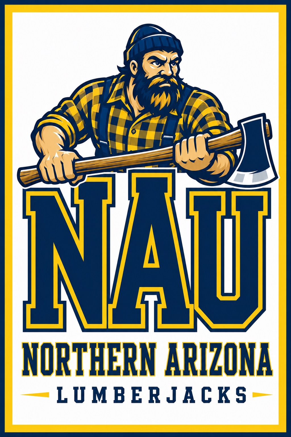 Northern Arizona Lumberjacks Lumberjack Graphic Wall Art