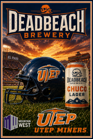 UTEP Miners Deadbeach Brewery Football Poster