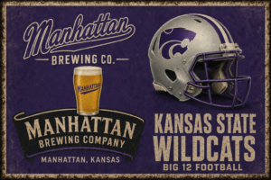 Manhattan Brewing Co. Kansas State Wildcats Football Wall Art