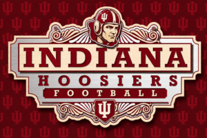 Indiana Hoosiers Football Vintage-Style Wall Art Design