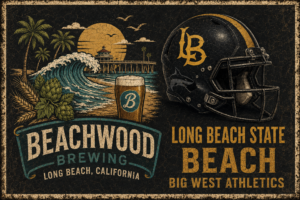 Beachwood Brewing Long Beach Beach Football Wall Art