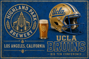 UCLA Bruins Brewery Distressed Blue and Gold Wall Art