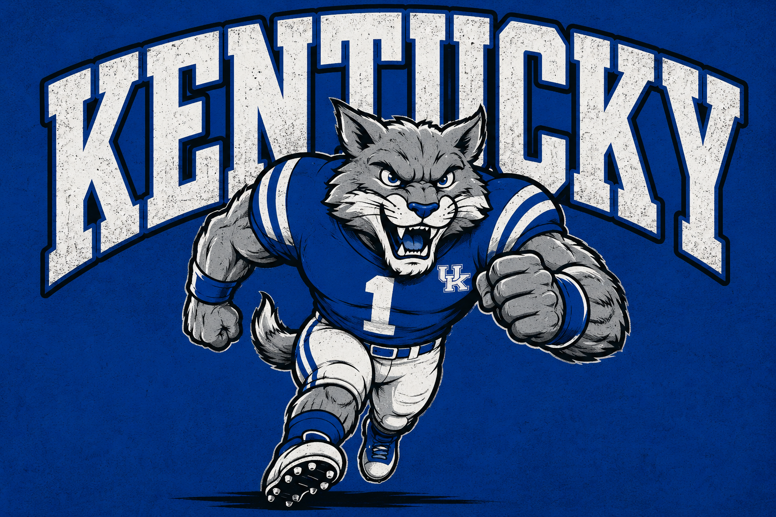 Kentucky Wildcats Football Wildcat Graphic Wall Art