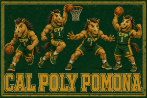 Cal Poly Pomona Broncos Basketball Vintage-Style Wall Art